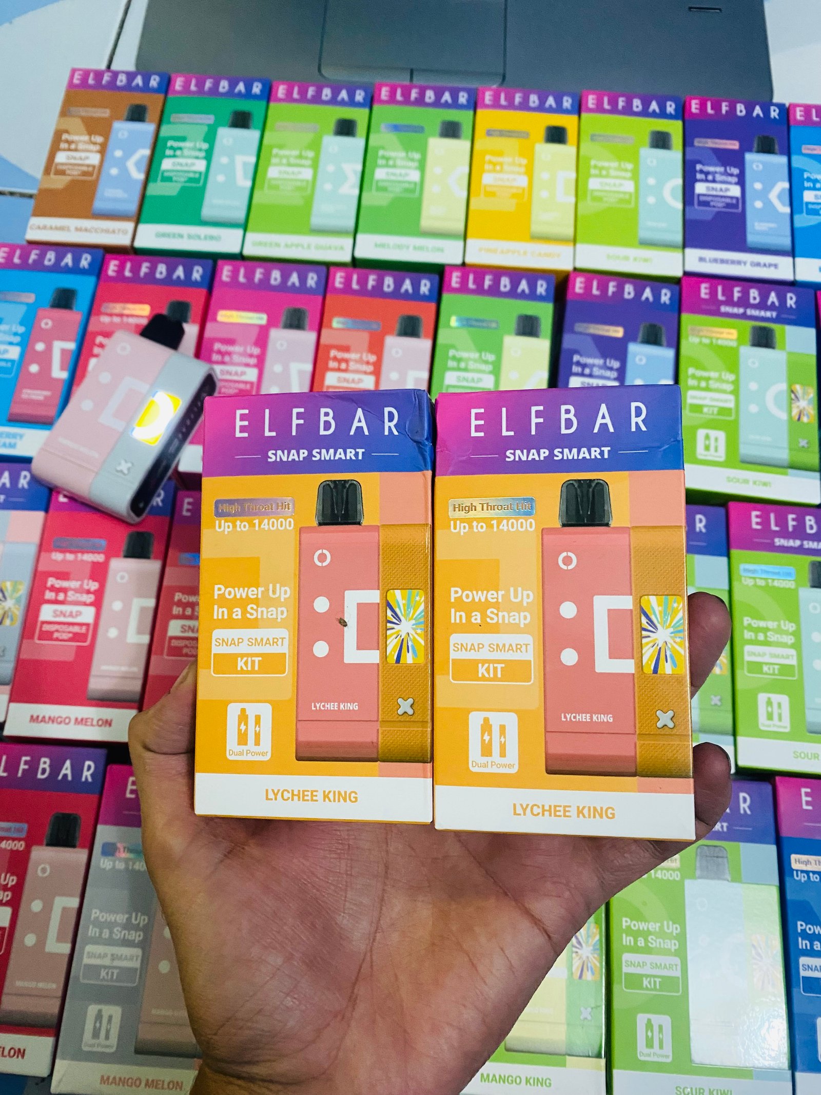 ELFBAR SNAP SMART FULL KIT 14,000 PUFFS LYCHEE KING