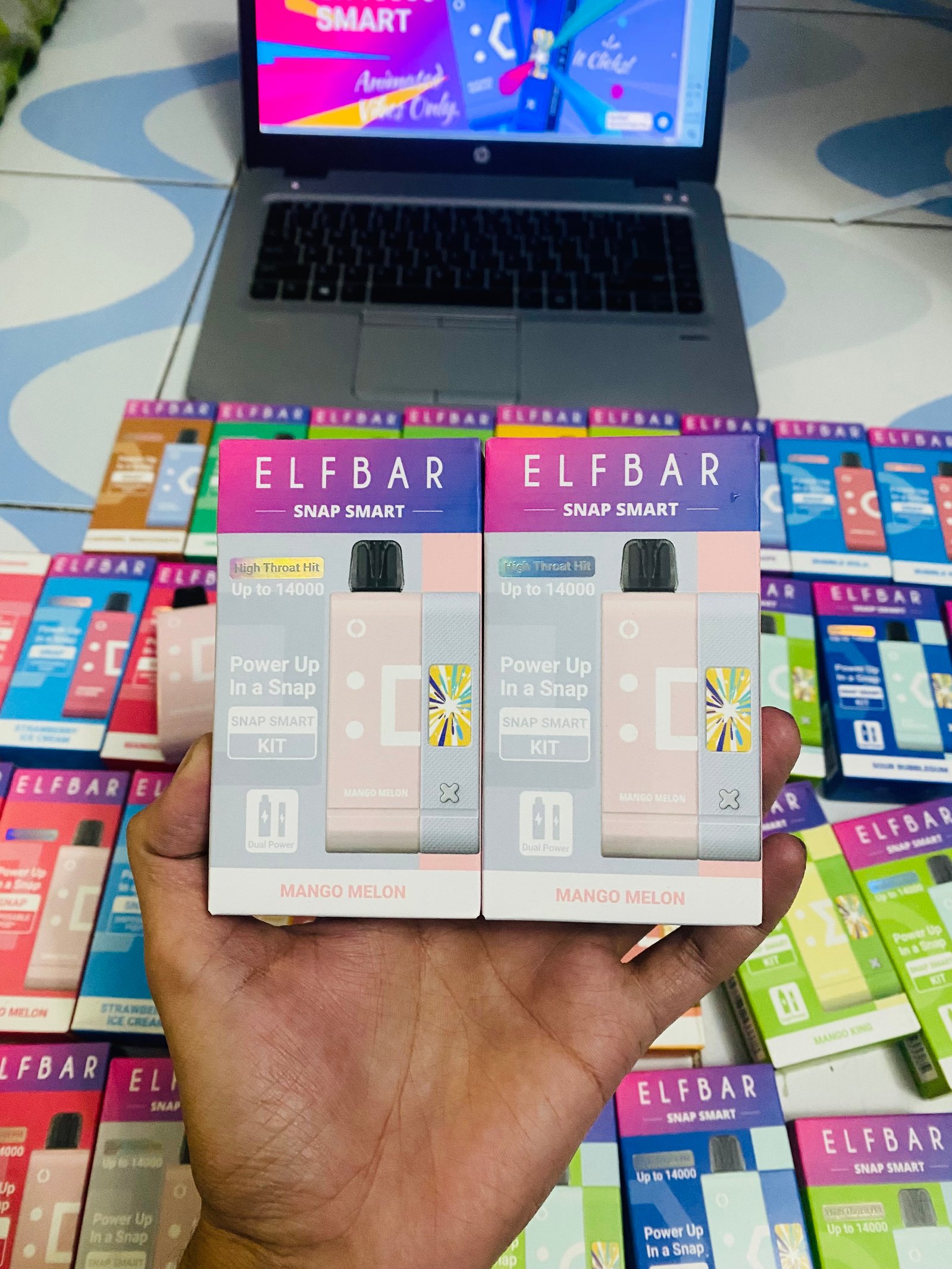 ELFBAR SNAP SMART FULL KIT 14,000 PUFFS MANGO MELON