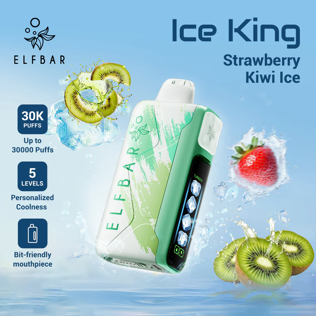 ELFBAR ICE KING 30,000 PUFFS STRAWBERRY KIWI ICE