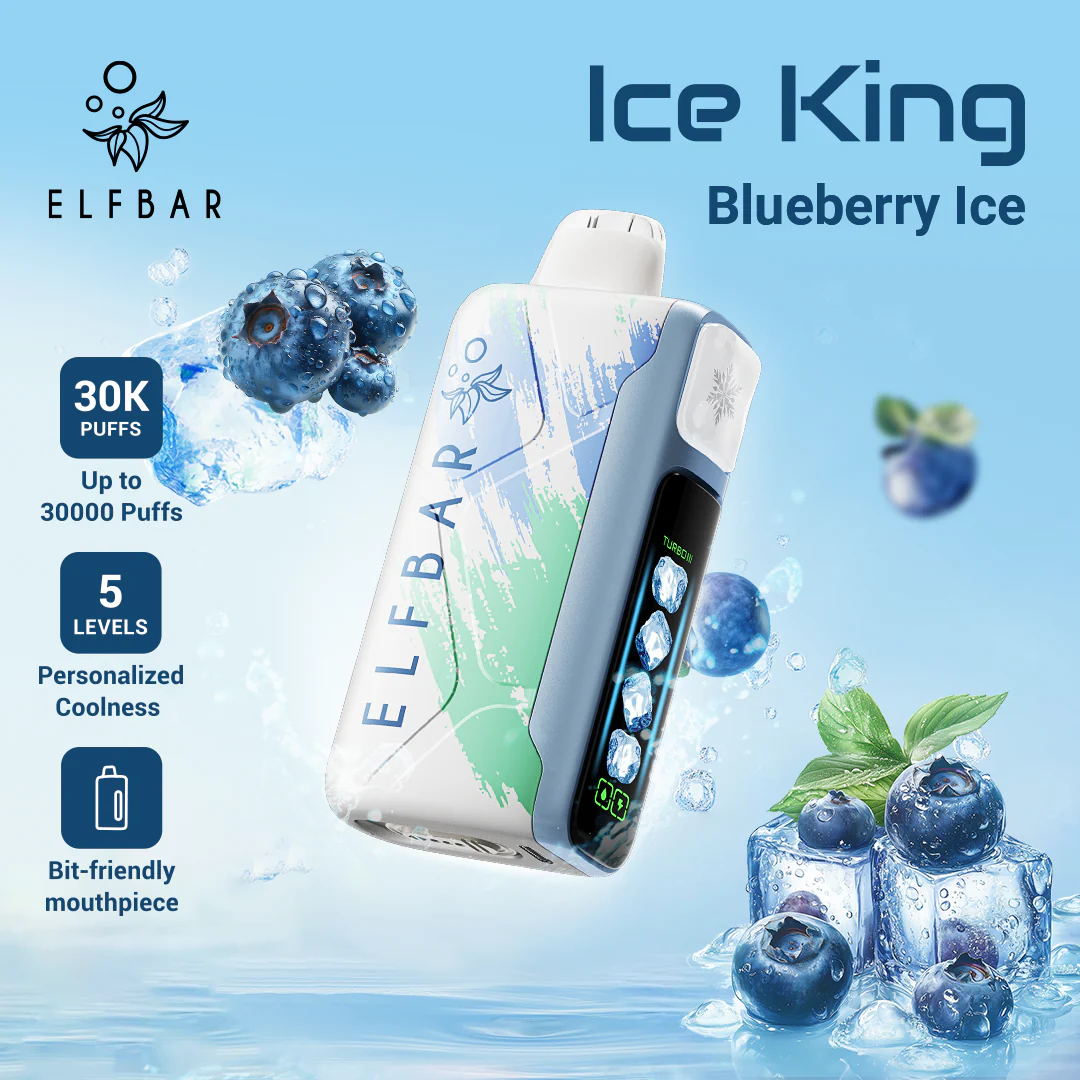 ELFBAR ICE KING 30,000 PUFFS  BLUEBERRY ICE