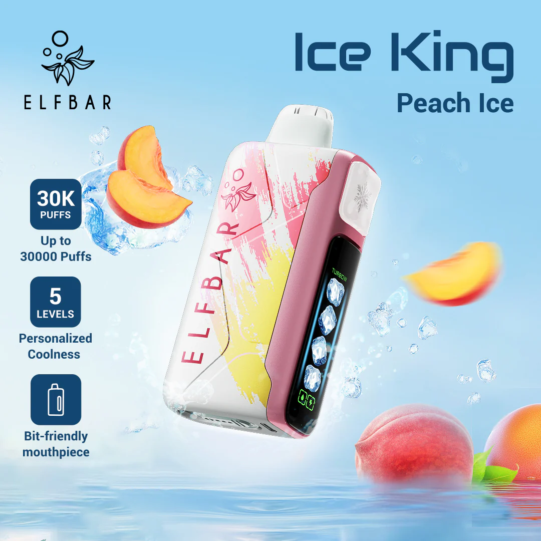 ELFBAR ICE KING 30,000 PUFFS PEACH ICE