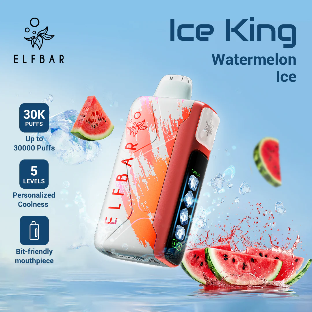 ELFBAR ICE KING 30,000 PUFFS  WATERMELON  ICE