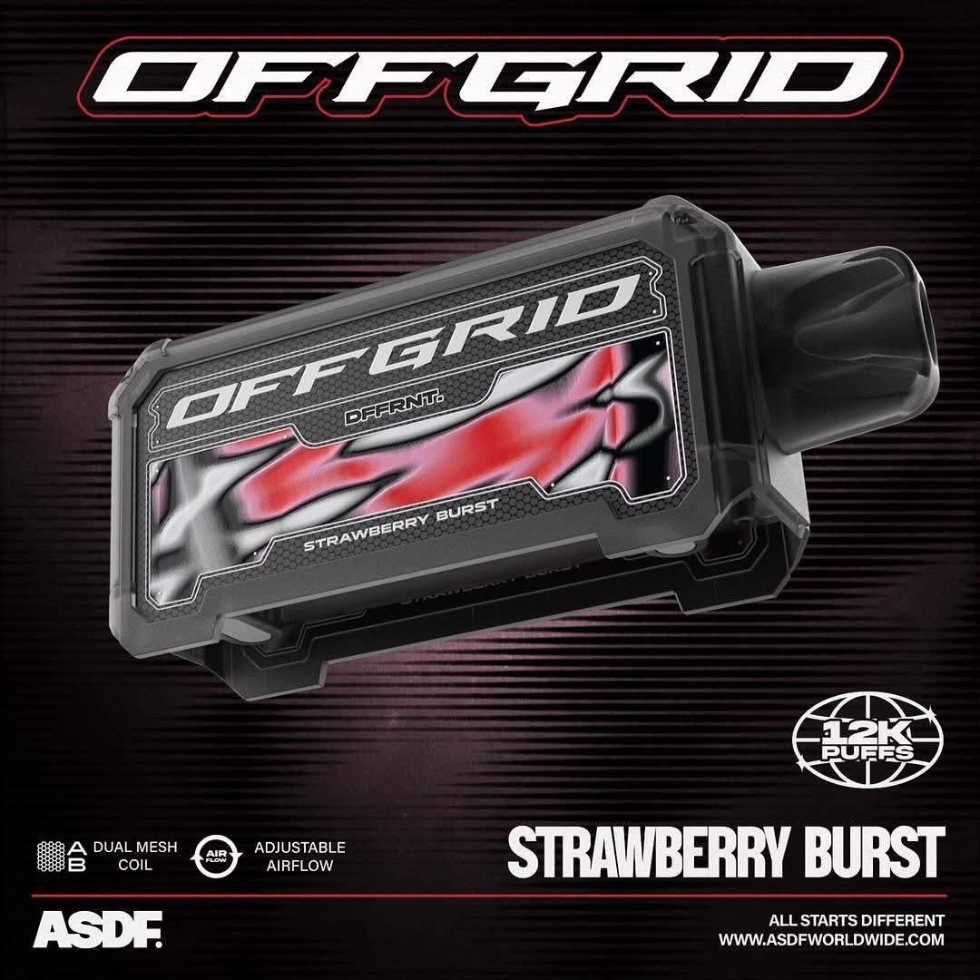 ASDF VAPETAPE OFFGRID /UNPLUG CARTIDGE STRAWBERRY BRUST